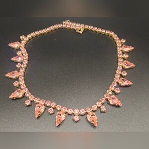 Elegant Pink and Gold Necklace